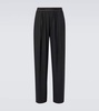 Logo embroidered wide-leg pants