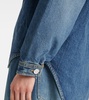 Hooded denim shirt