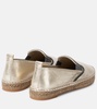 Monili metallic leather espadrilles