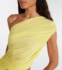 Ruched cutout jersey gown