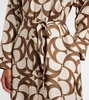 Ileana printed silk twill shirt dress