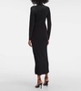 Miracle mesh-paneled knitted maxi dress 