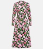 Printed cotton-blend shirt dress