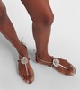 Crystal Orchid mirrored leather sandals