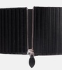 Striped corset leather belt
