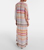 Zig Zag lamé beach cover-up