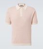 Linen and silk polo shirt