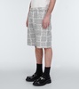 Patchwork print cotton shorts