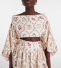 Floral linen top