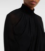 Draped georgette blouse