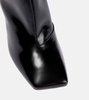 Patent leather ankle boots
