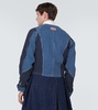 Patchwork striped denim jacket 