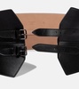 Leather corset belt