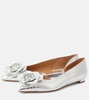 Paris Rose mirrored leather ballet flats