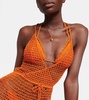 Open-knit cotton maxi dress