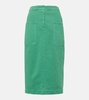 Werther cotton drill midi skirt