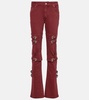 Cutout mid-rise boyfriend jeans