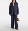 Oversized linen top