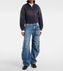 Low-rise barrel-leg cargo jeans