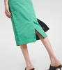 Werther cotton drill midi skirt