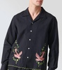 Rosefinch embroidered linen shirt