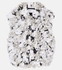 Lynx faux shearling jacquard vest