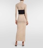 Turtleneck jersey maxi dress