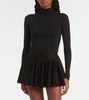 Godet pleated shorts