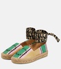 Gaia logo striped espadrilles