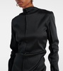 Draped twill gown