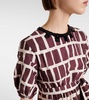 Printed cotton poplin midi dress