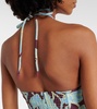 Poppy printed halterneck minidress