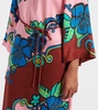 Printed silk satin maxi dress