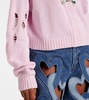 Embellished cotton and cashmere cardigan