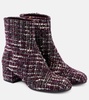 45 bouclé ankle boots