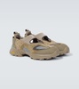 Rozes suede-trimmed sneakers