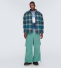 Checked wool and alpaca shirt jacket
