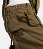 Denim cargo maxi skirt 