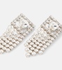 Crystal-embellished drop earrings