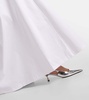 Halterneck cotton-blend maxi dress