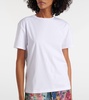 Face cotton-blend jersey T-shirt