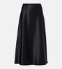 Carnet silk midi skirt