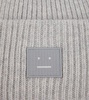 Pansy ribbed-knit wool beanie
