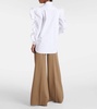 Pleiadi ruffled cotton poplin shirt
