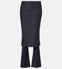 Denim skirt pants