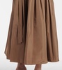 Gea pleated tafeta maxi skirt