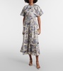 Paulina printed cotton-blend midi dress