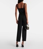 Low-rise wool-blend slim pants