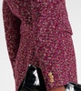 Sequined cropped tweed blazer