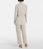Linen-blend blazer